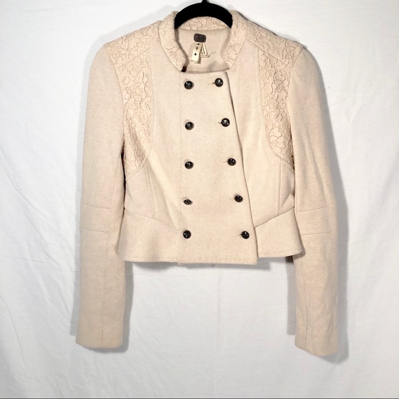 Free People Jackets & Blazers - Free People We the Free Cream Cropped Jacket 4